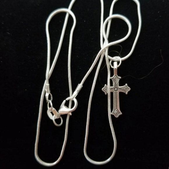 Dainty Celtic Cross .925 Sterling Silver N… - Picture 2 of 2